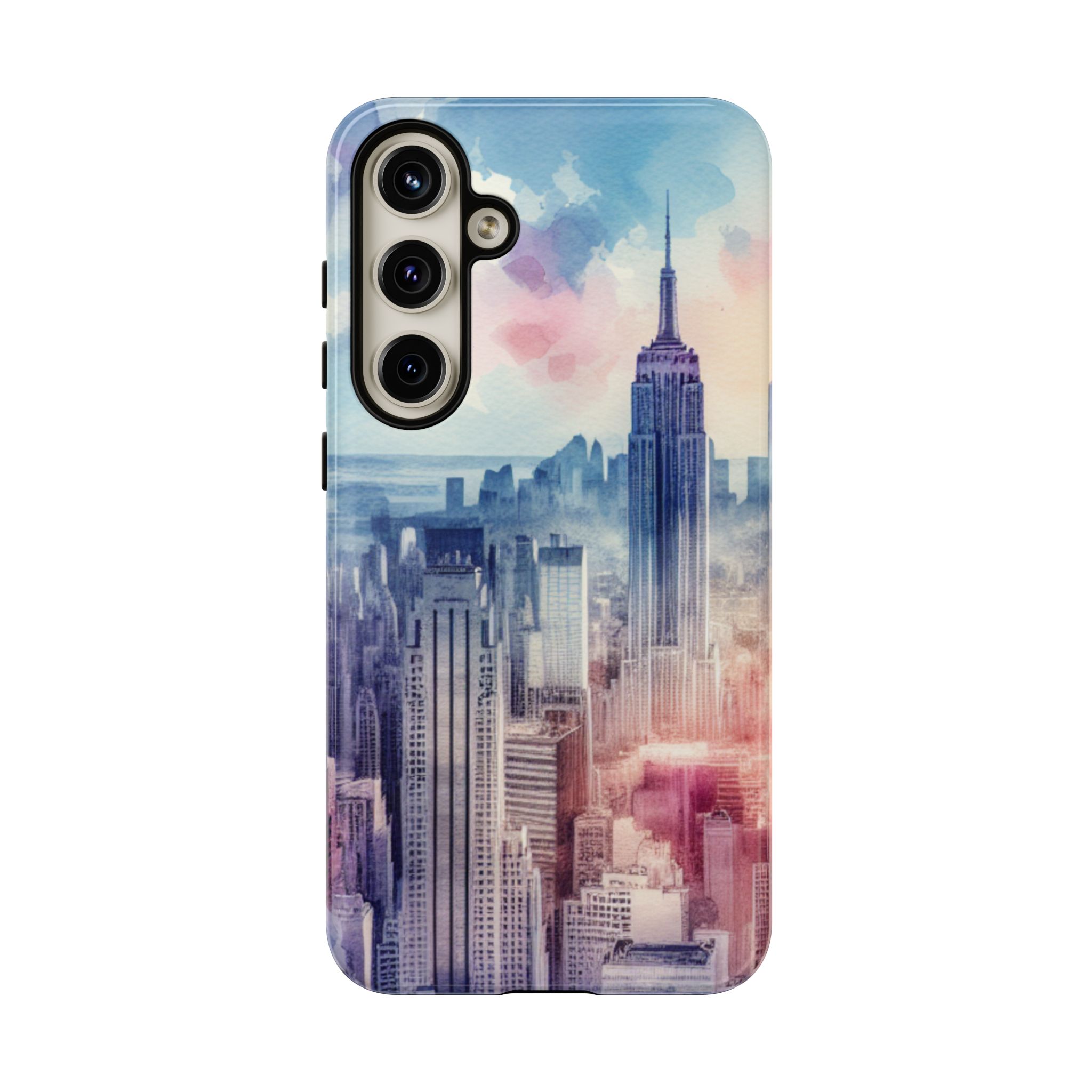 Skyscrapers Painting Trendy Tough Phone Case for iPhone, Samsung & Google Pixel - Image 6