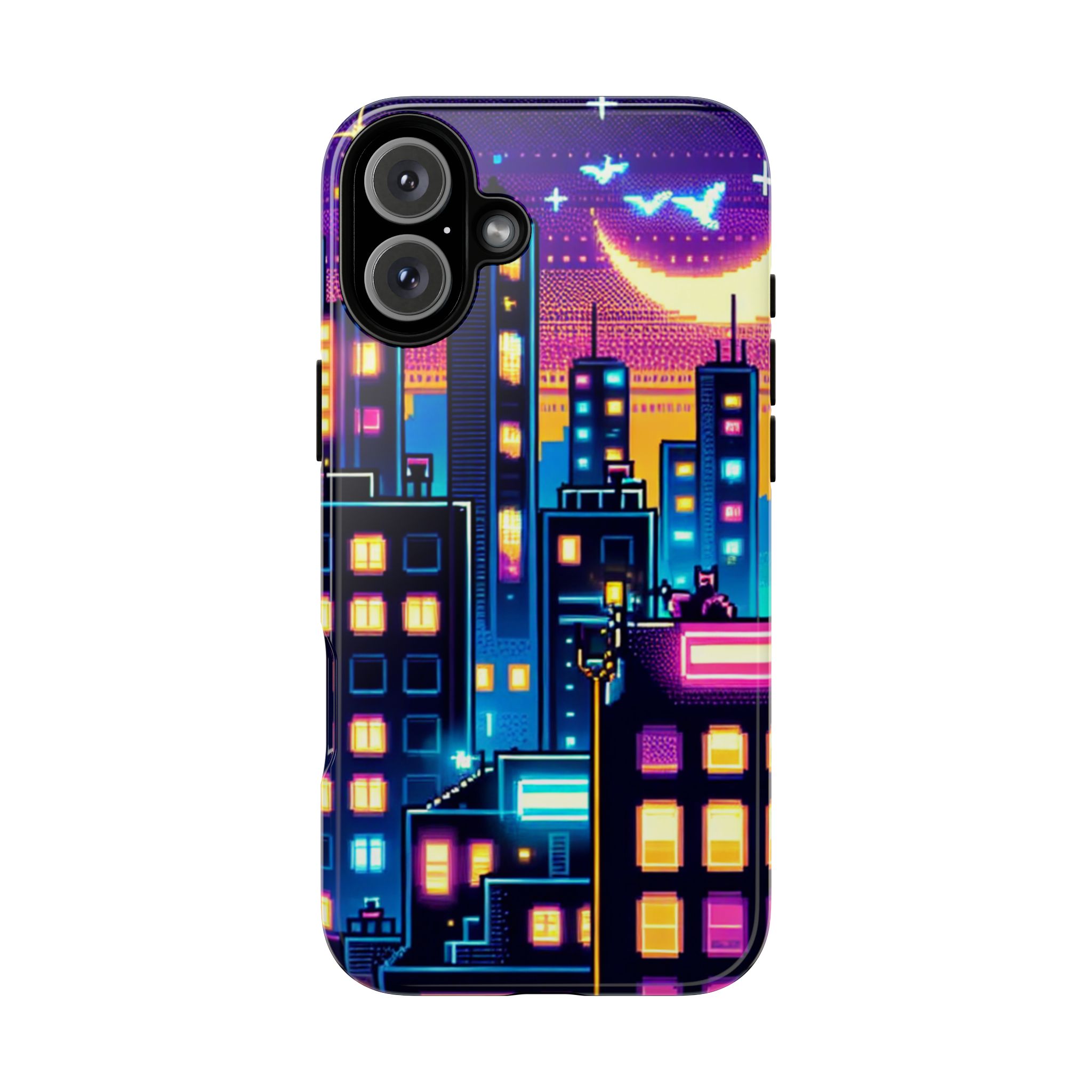 Neon Cityscapes Trendy Tough Phone Case for iPhone, Samsung & Google Pixel - Image 12