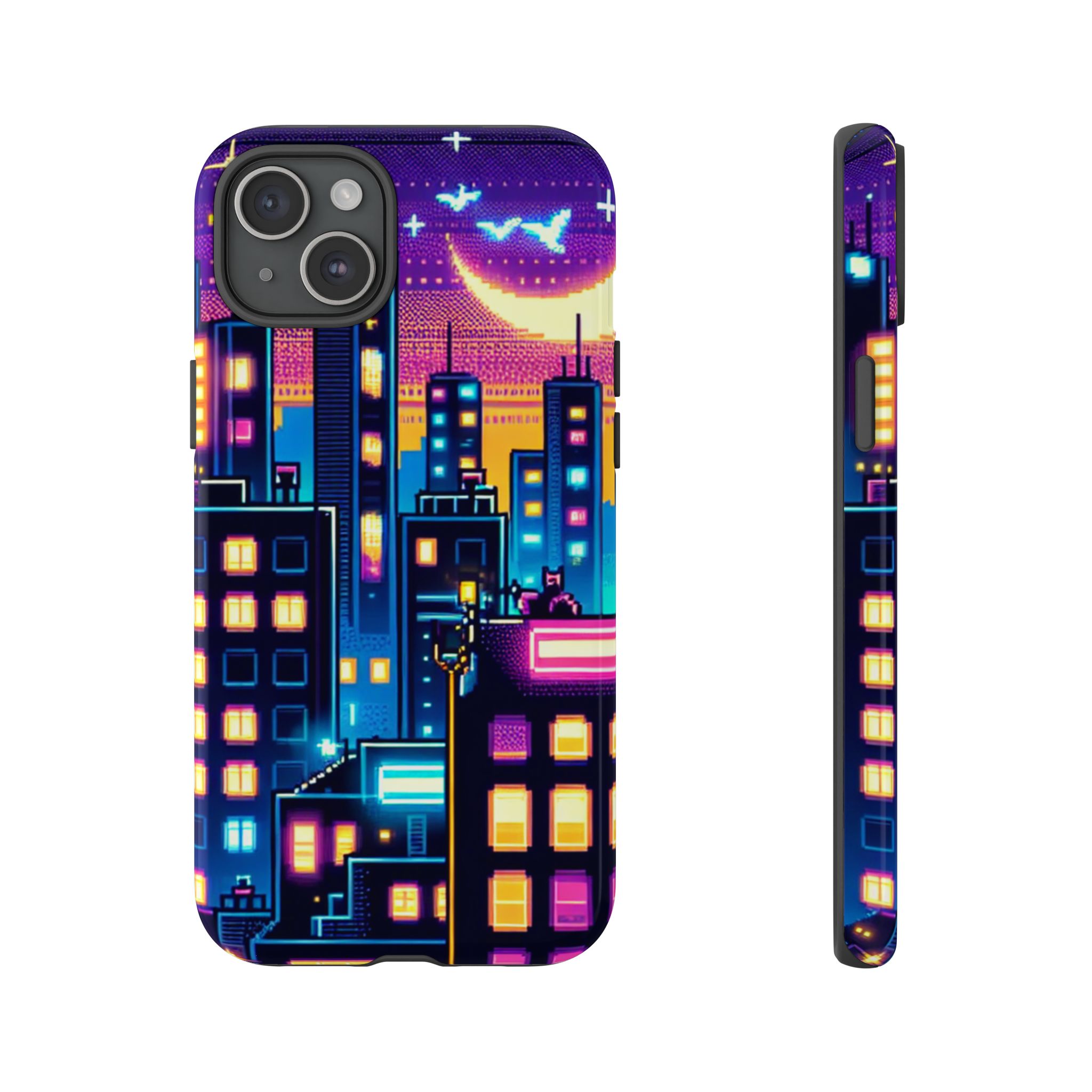 Neon Cityscapes Trendy Tough Phone Case for iPhone, Samsung & Google Pixel - Image 11