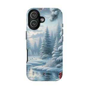 Snowy Winter Land Tough Hard Phone Case for iPhone, Samsung & Google Pixel