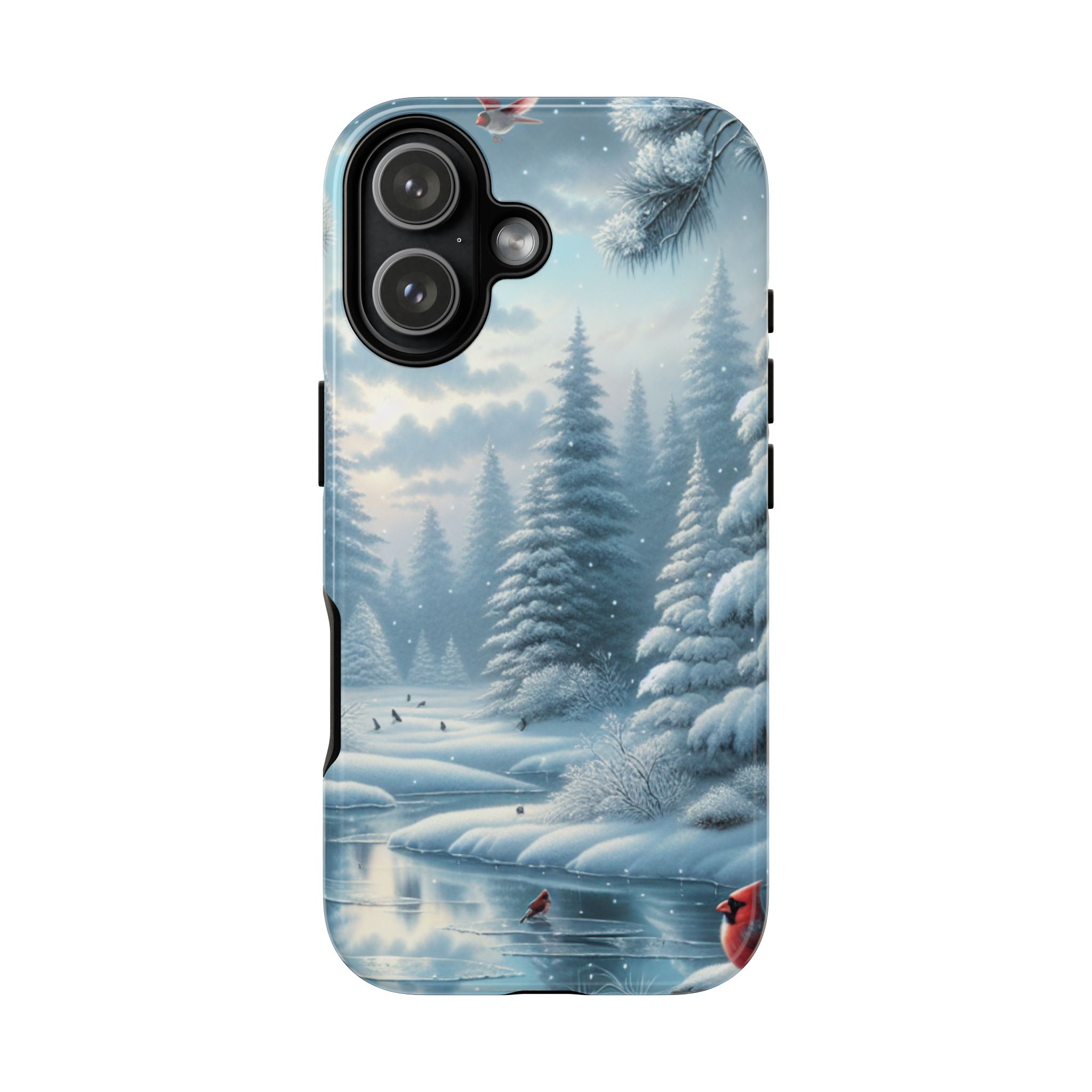 Snowy Winter Land Tough Hard Phone Case for iPhone, Samsung & Google Pixel