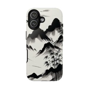 Monochrome Painting Trendy Tough Phone Case for iPhone, Samsung & Google Pixel