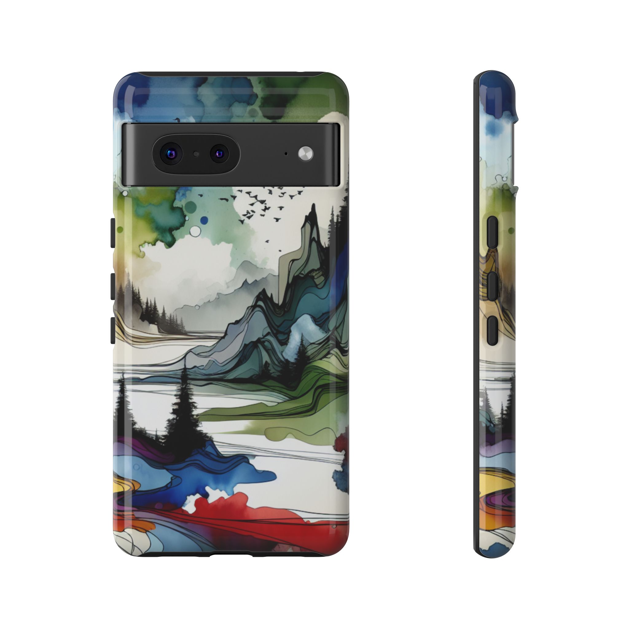 Modern Artistic Landscape Trendy Tough Phone Case for iPhone, Samsung & Google Pixel - Image 7