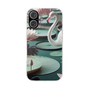 Lotus & Flamingo Trendy iPhone Samsung Flexi Phone Back Case
