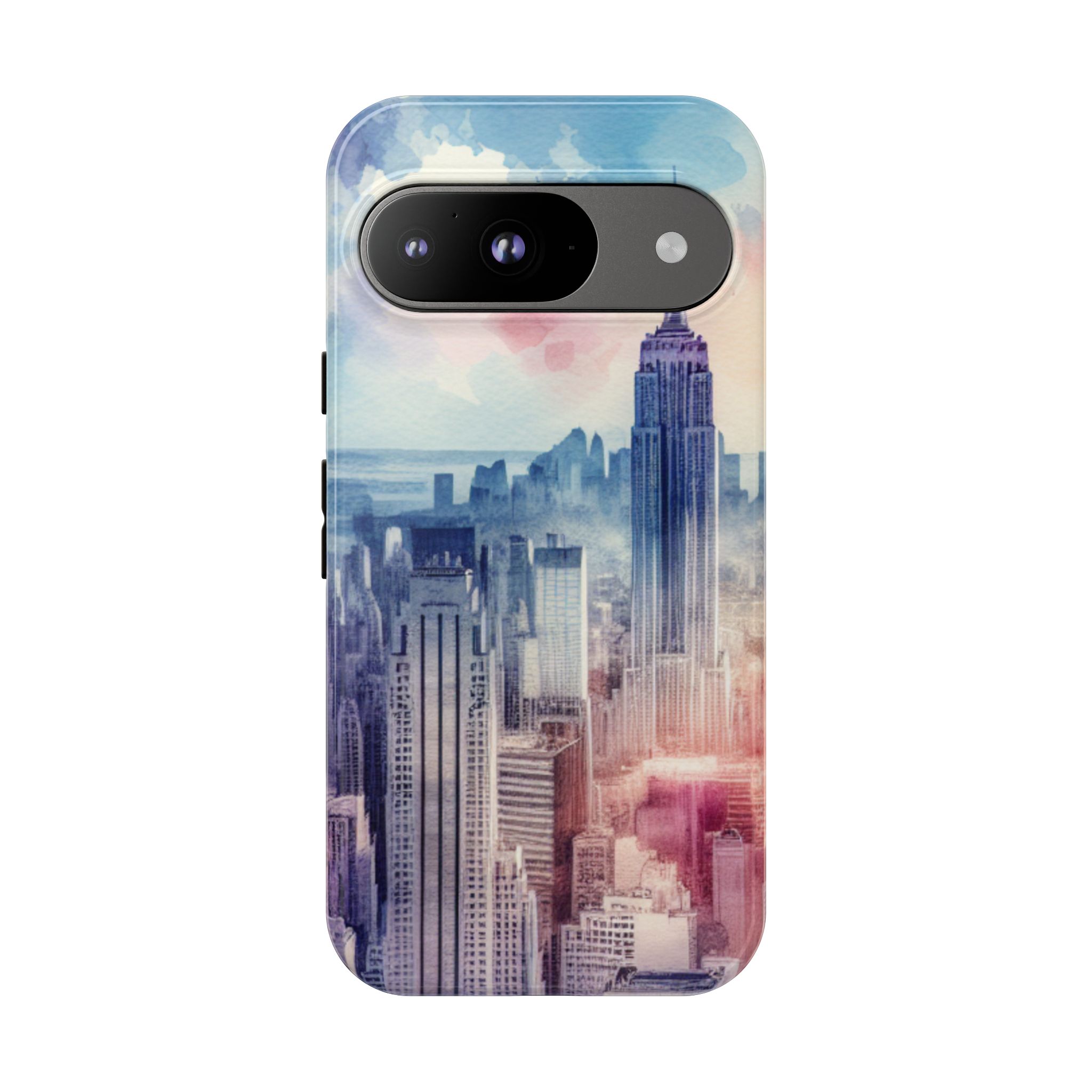 Skyscrapers Painting Trendy Tough Phone Case for iPhone, Samsung & Google Pixel - Image 2