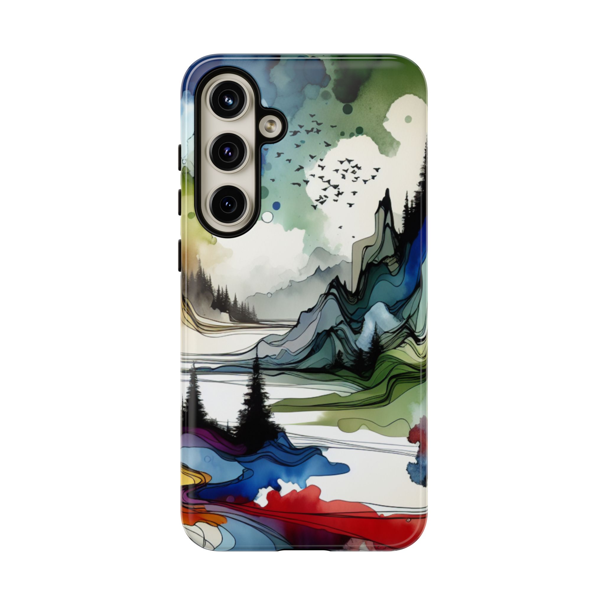 Modern Artistic Landscape Trendy Tough Phone Case for iPhone, Samsung & Google Pixel - Image 2