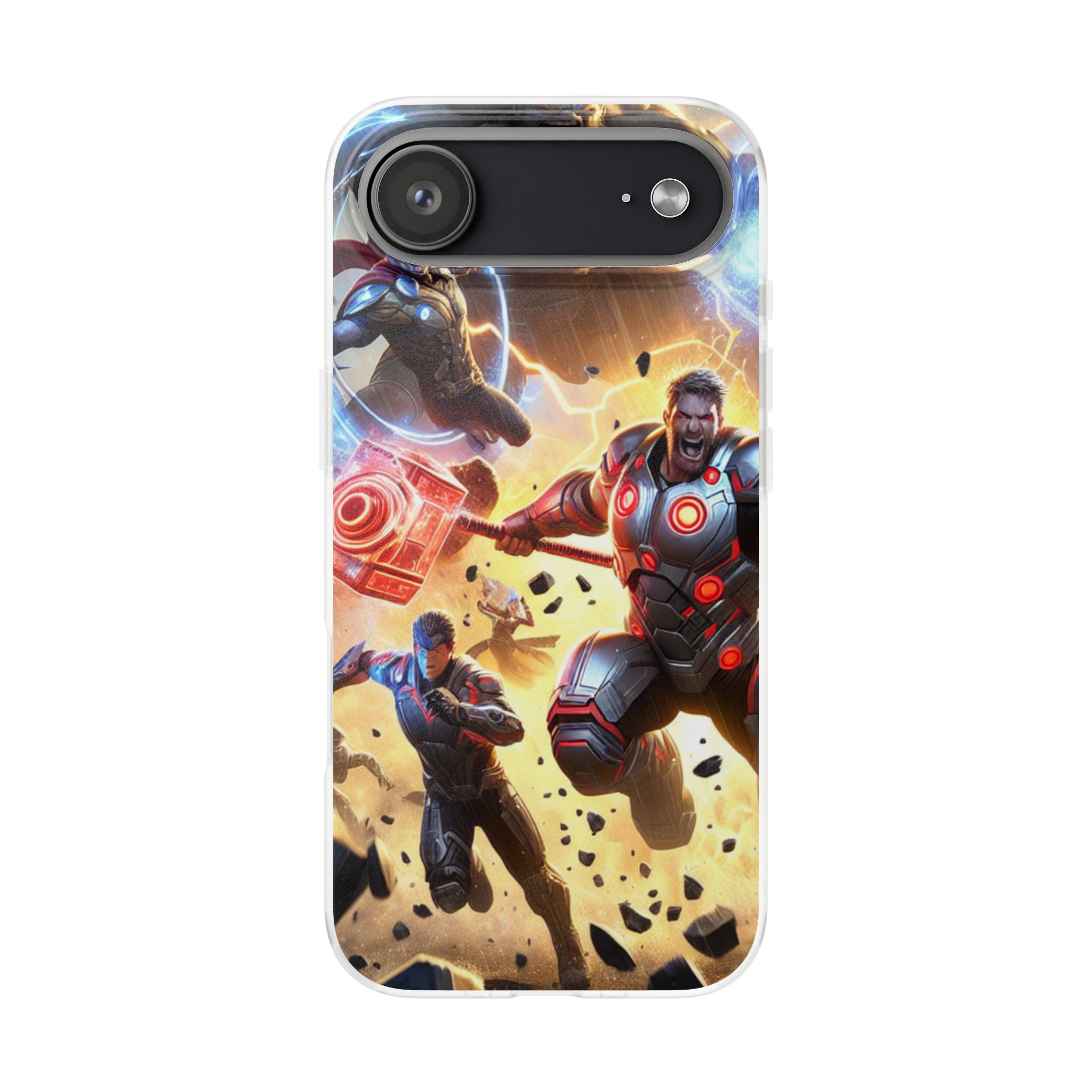 Superheroes Battle Popular Trendy iPhone Samsung Flexi Phone Back Case