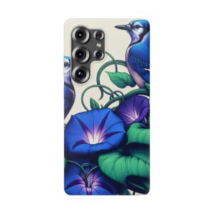 Floral Plants With Birds Popular iPhone Samsung Flexi Smart Phone Back Case