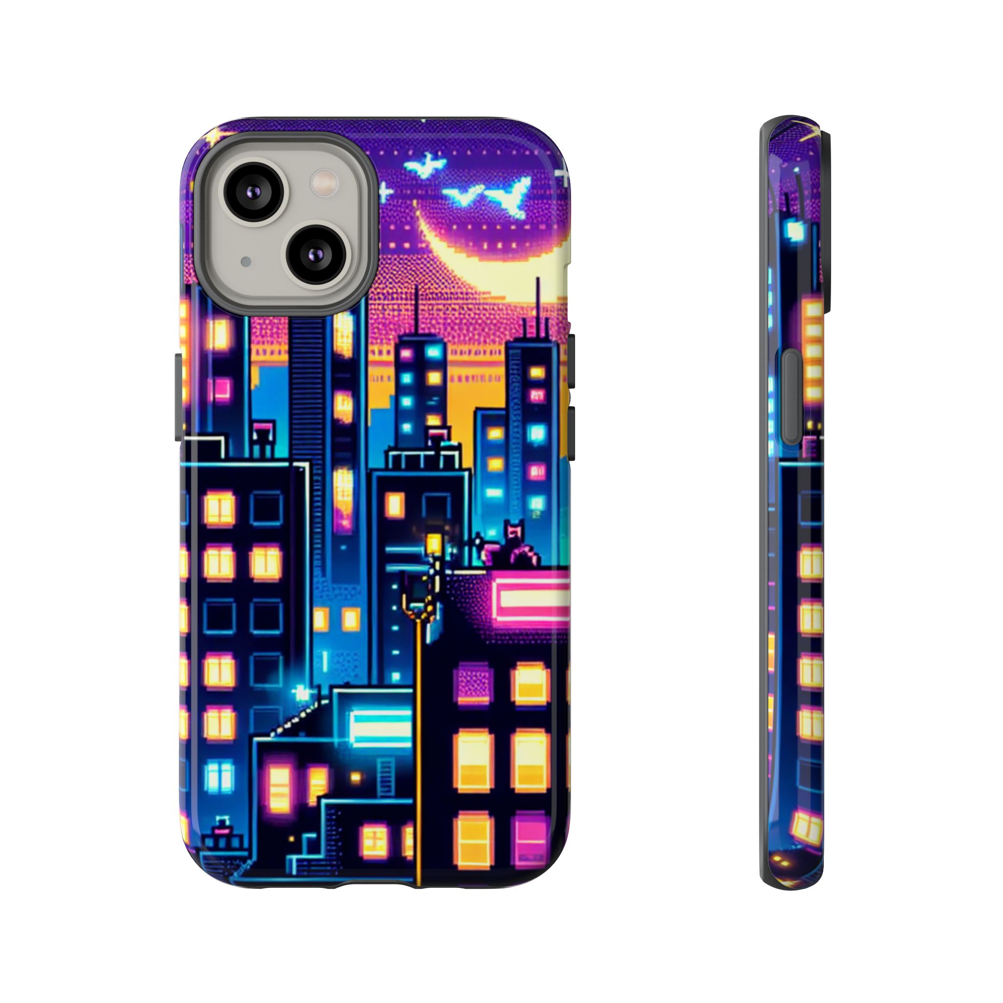Neon Cityscapes Trendy Tough Phone Case for iPhone, Samsung & Google Pixel - Image 9