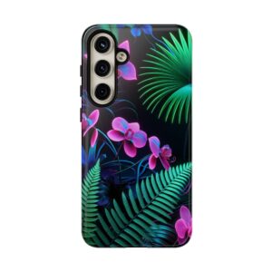 Dark Floral Theme Trendy Tough Phone Case for iPhone, Samsung & Google Pixel