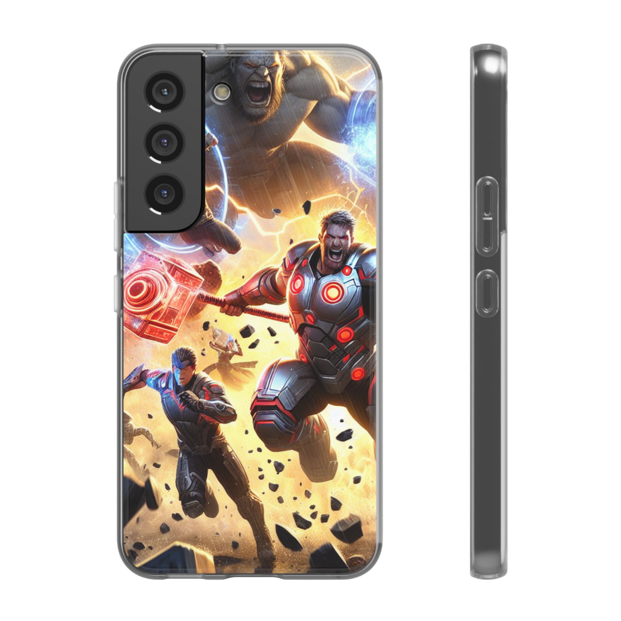 Superheroes Battle Popular Trendy iPhone Samsung Flexi Phone Back Case - Image 7