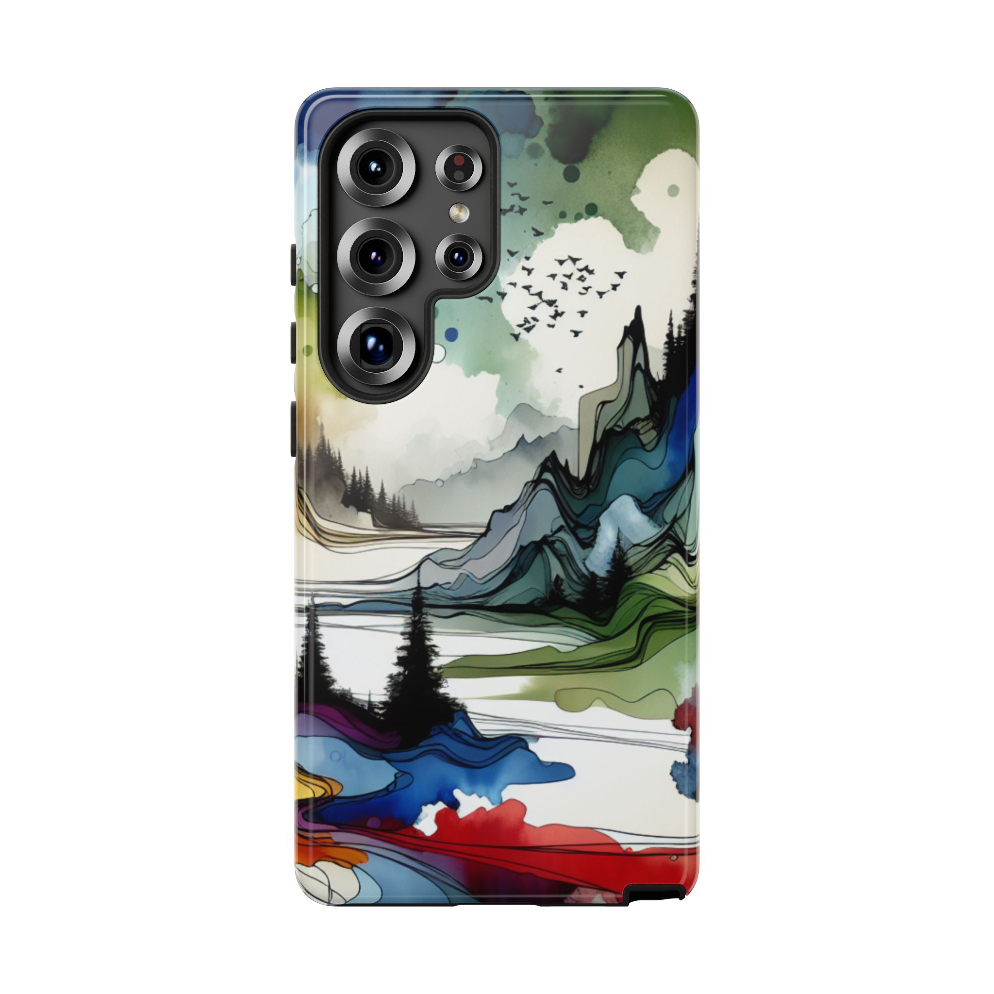Modern Artistic Landscape Trendy Tough Phone Case for iPhone, Samsung & Google Pixel - Image 4