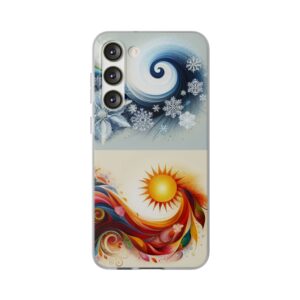 Day & Night Floral Trendy iPhone Samsung Flexi Phone Back Case