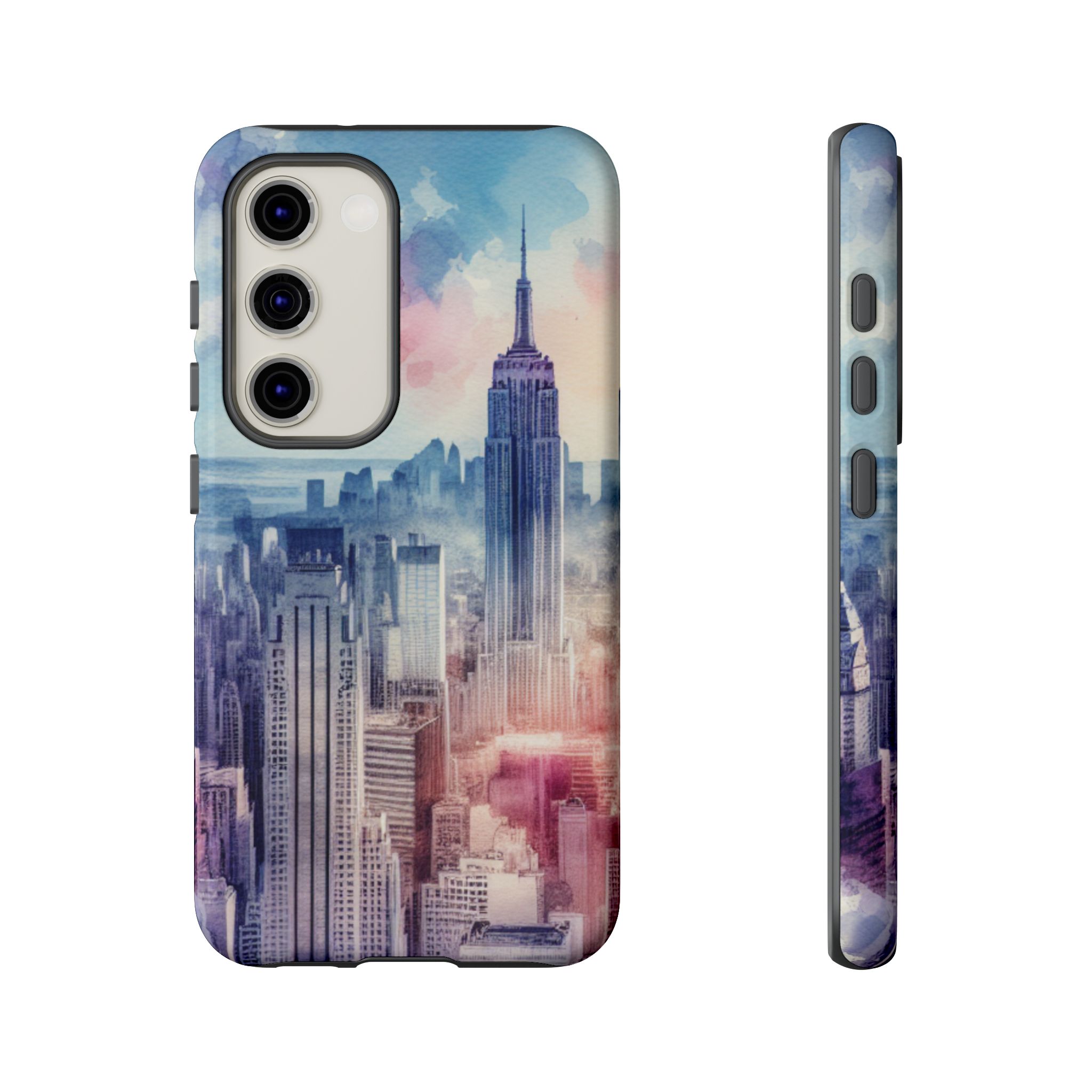 Skyscrapers Painting Trendy Tough Phone Case for iPhone, Samsung & Google Pixel - Image 10