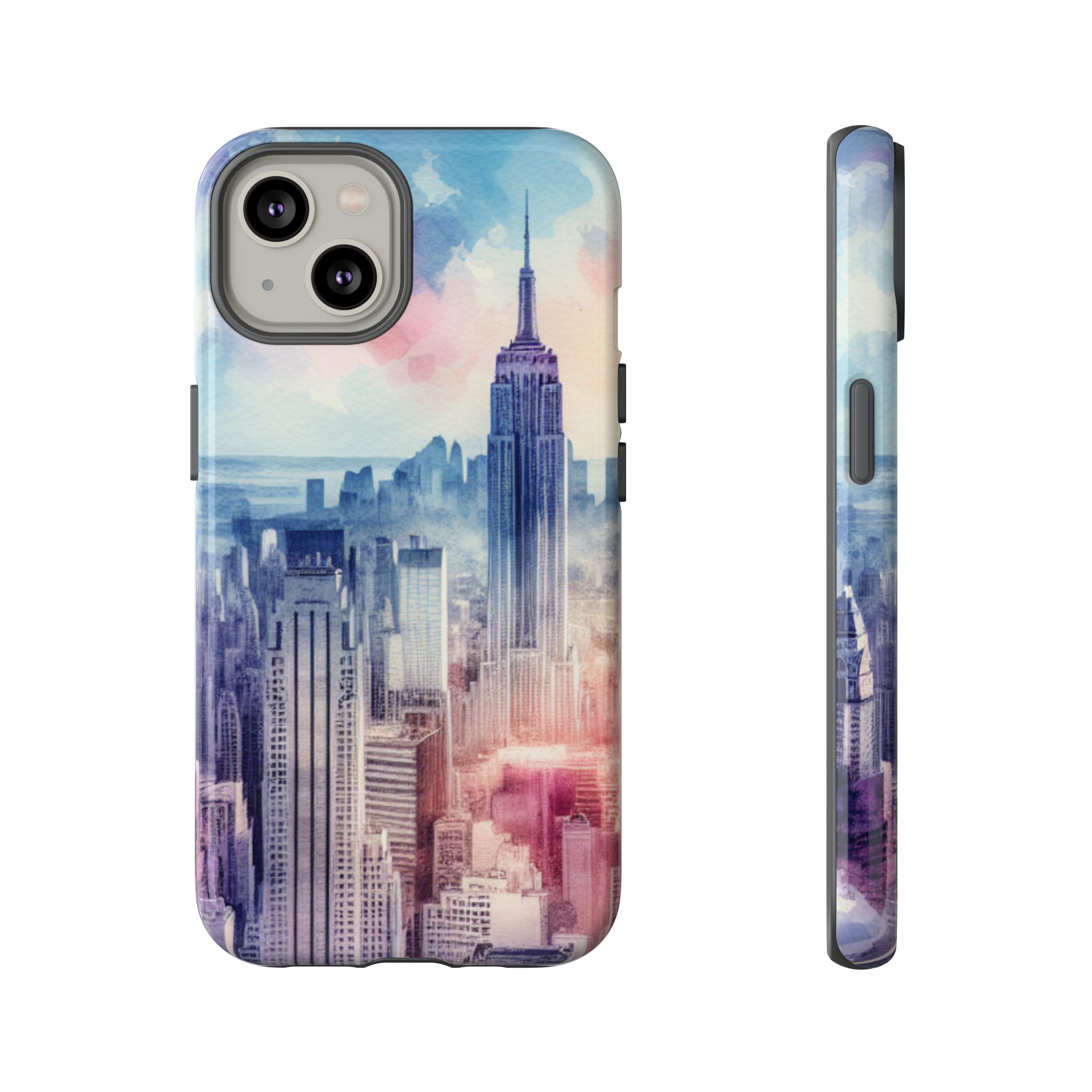 Skyscrapers Painting Trendy Tough Phone Case for iPhone, Samsung & Google Pixel - Image 9