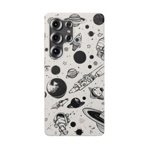 Space Objects Popular Trendy iPhone Samsung Flexi Phone Back Case