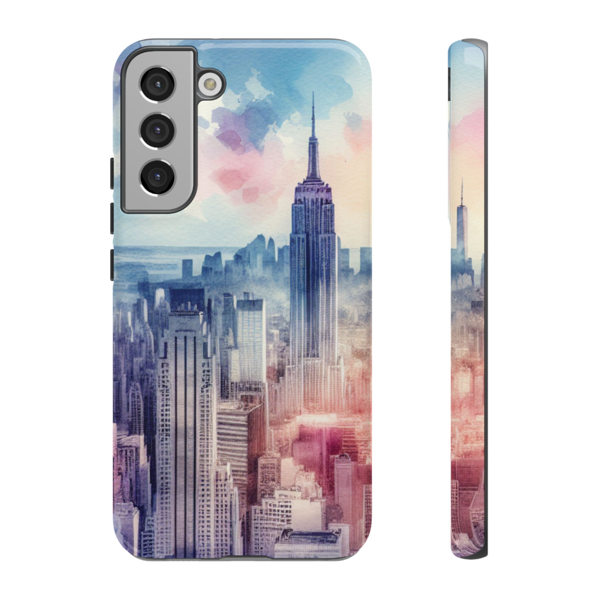 Skyscrapers Painting Trendy Tough Phone Case for iPhone, Samsung & Google Pixel - Image 8