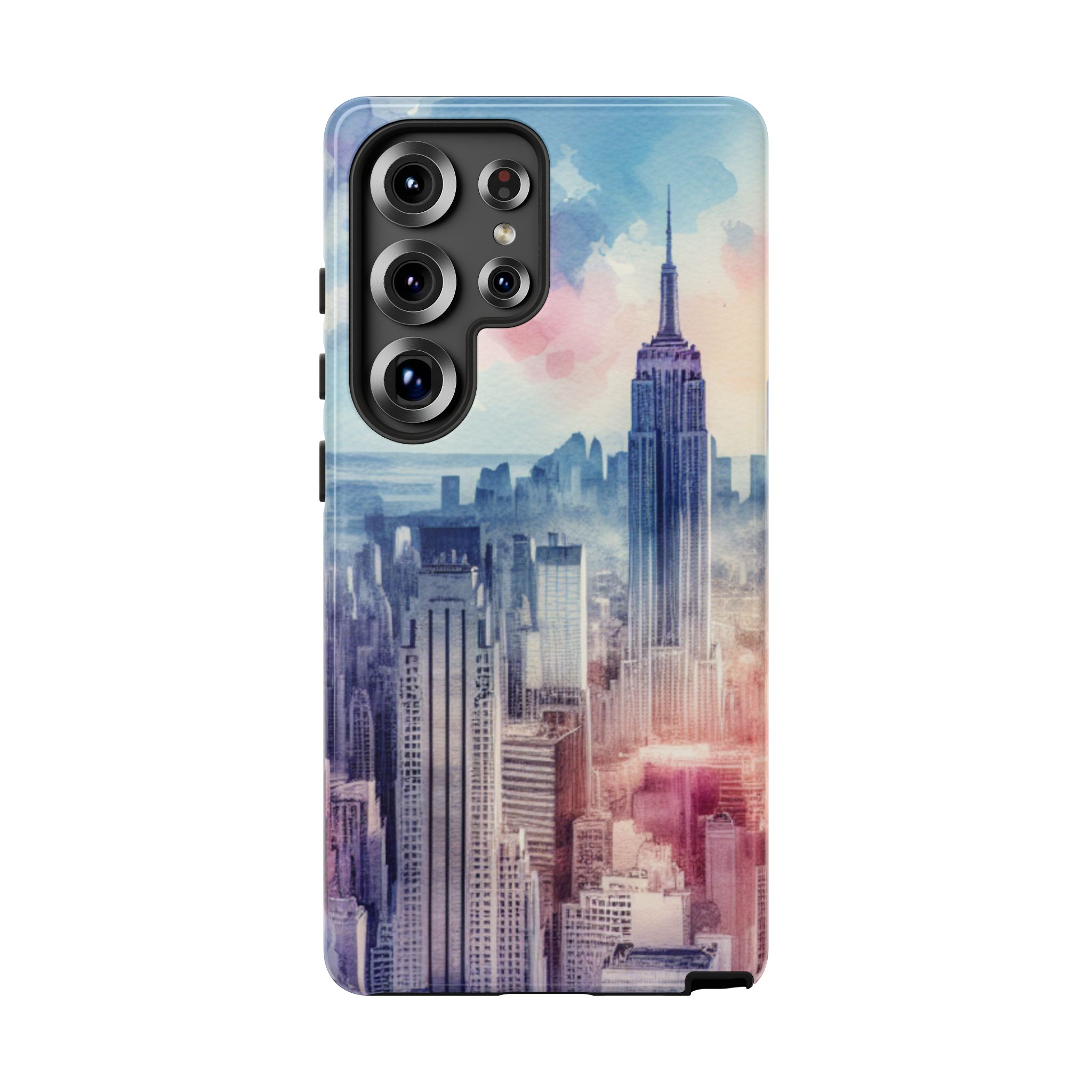 Skyscrapers Painting Trendy Tough Phone Case for iPhone, Samsung & Google Pixel - Image 3
