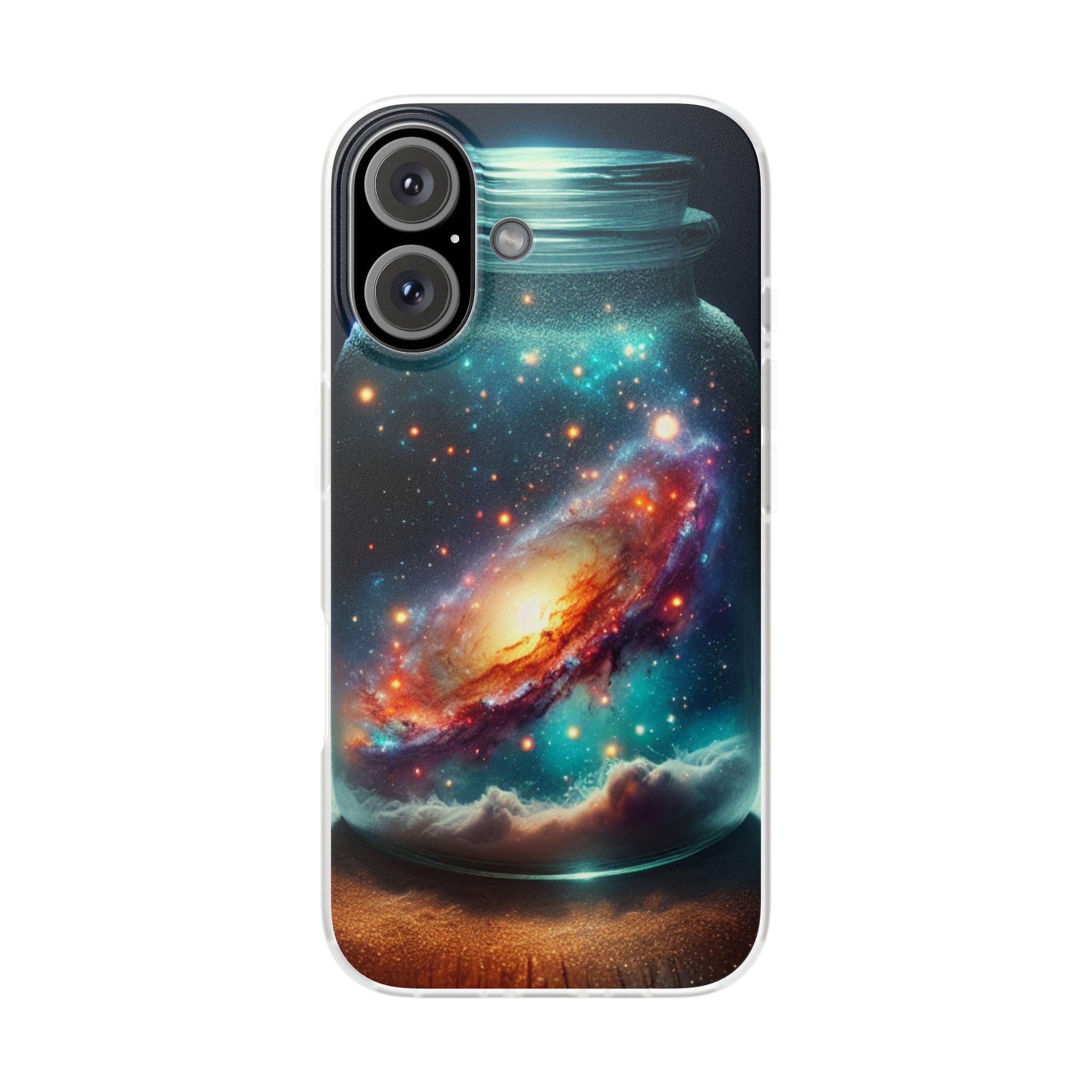 Galaxy In Jar Trendy Resistant iPhone Samsung Flexi Smart Phone Case Cover