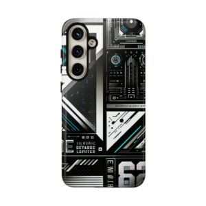 Futuristic Pattern Trendy Tough Back Case Cover for Samsung, iPhone & Google Pixel Smart Phones